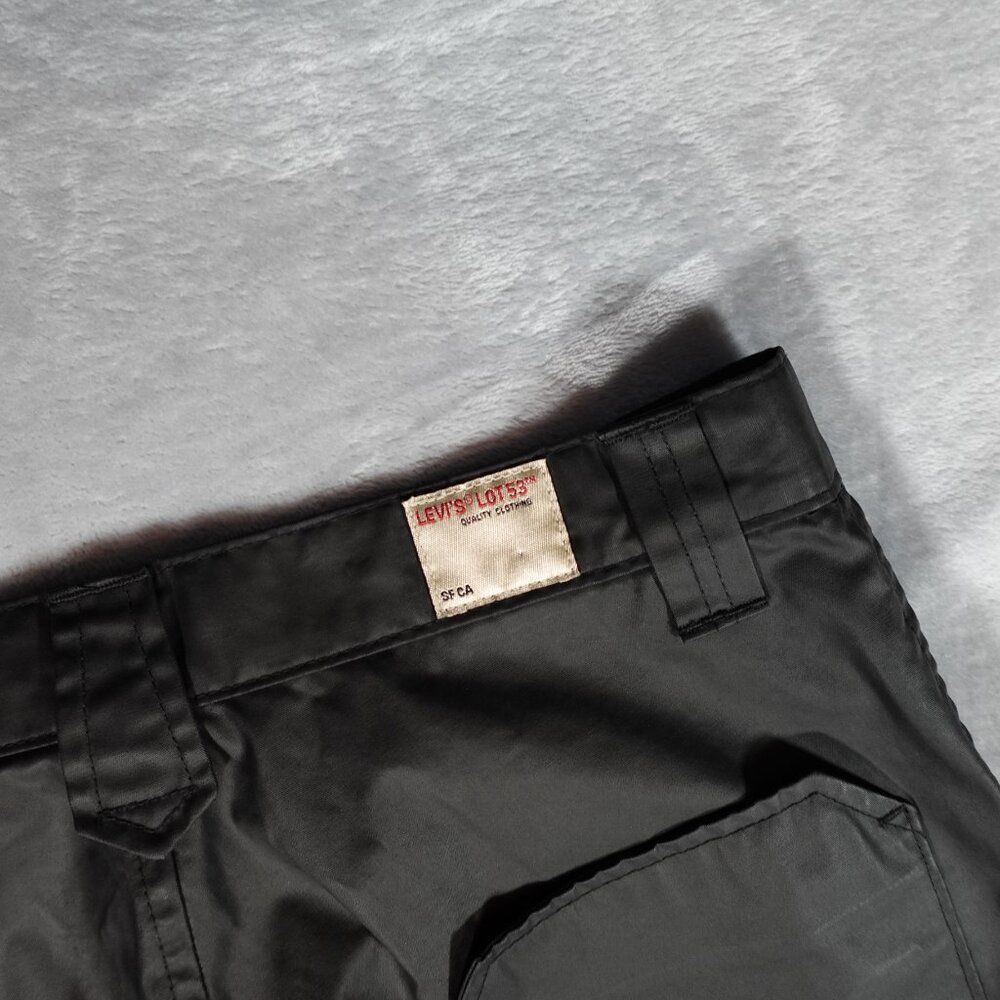 Vintage Levis Lot 53 Softshell Shorts Mens 30x18 Long Fit Skater Rave Style Y2K - Picture 6 of 12